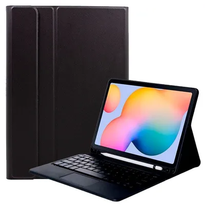 Coole schwarze PU-Lederhülle mit Tastatur für Samsung Galaxy Tab S6 Lite
