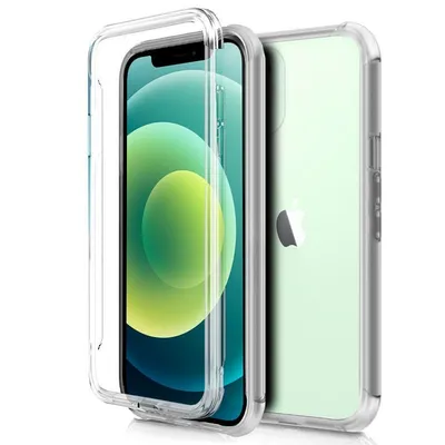 Coole 3D Transparente Silikonhülle Vorder- und Rückseite iPhone 12/12 Pro