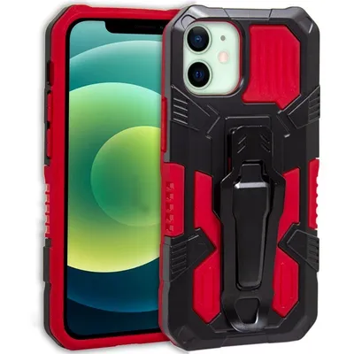 Coole rote Hartschalen-Clip-Hülle für iPhone 12/12 Pro