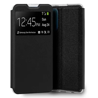 Coole schlichte schwarze Flip-Cover-Hülle für Oppo Reno 4Z