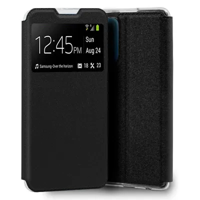 Coole schlichte schwarze Flip-Cover-Hülle für Oppo Reno 4 Pro