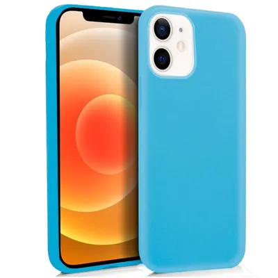 Coole hellblaue Silikonhülle für das iPhone 12 Mini