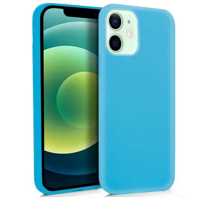 Coole hellblaue Silikonhülle für iPhone 12/12 Pro