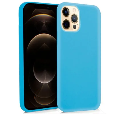 Coole hellblaue Silikonhülle für das iPhone 12 Pro Max