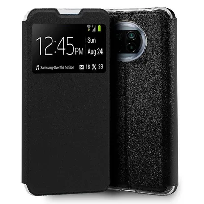 Coole schlichte schwarze Flip-Cover-Hülle für Xiaomi Mi 10T Lite