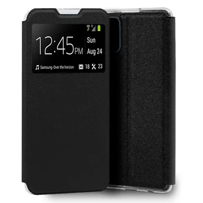 Coole schlichte schwarze Flip-Cover-Hülle für Realme 7 Pro