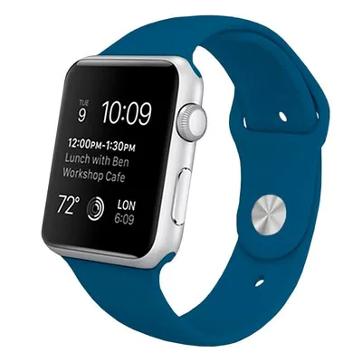 Cooles blaues Kautschukarmband für Apple Watch Watch 42/44 mm Serie 1/2/3/4/5/6/SE