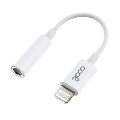 Cool Cable Lightning auf Klinke 3,5 mm Stecker/Buchse weiß