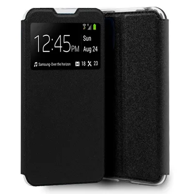 Coole schlichte schwarze Flip-Cover-Hülle für Motorola Moto G9 Plus