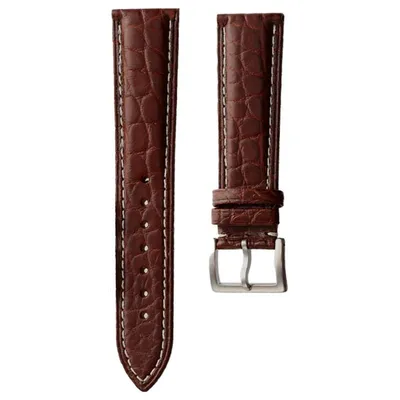 Cooles universelles braunes Kunstlederarmband, 20 mm