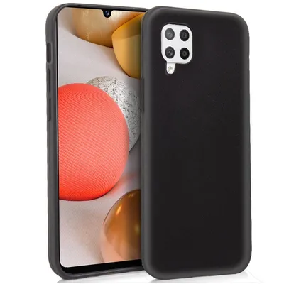 Coole schwarze Silikonhülle für Samsung Galaxy A42 5G