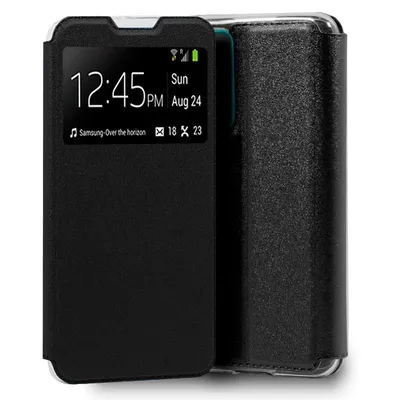 Coole schlichte schwarze Flip-Cover-Hülle für Huawei P Smart 2021