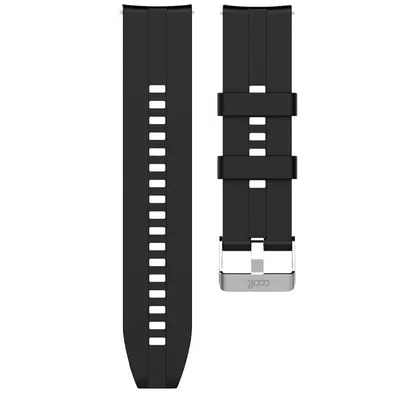 Cooles universelles Gummiarmband Schwarz 20 mm für Amazfit Bip/GTS/Bip Lite/Huawei/Samsung/Cool Oslo