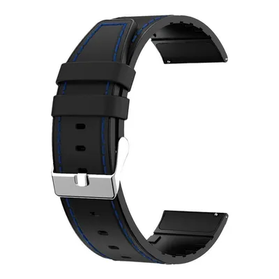 Cooles universelles schwarzes Kautschukarmband 22 mm für Amazfit GTR/Stratos/Huawei/Samsung/Cool Bristol