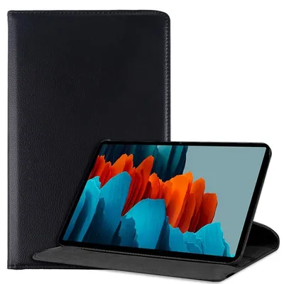 Coole schwarze schlichte Buchhülle für Samsung Galaxy Tab S7 11"