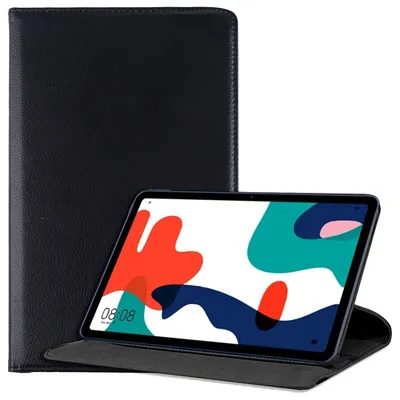 Coole schwarze glatte Buchhülle für Huawei Matepad 10,4"
