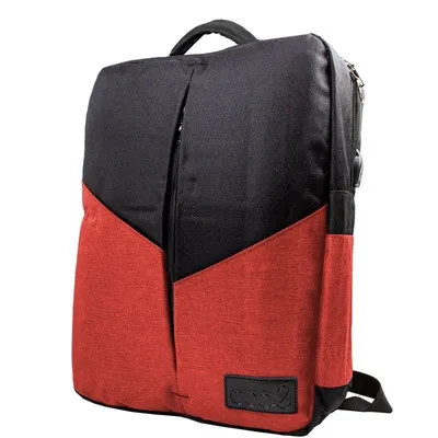 Cooler Portland Schwarz/Rot Rucksack für Laptops bis zu 16"