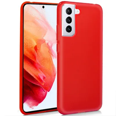 Coole rote Silikonhülle für Samsung Galaxy S21