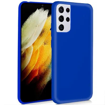 Coole blaue Silikonhülle für Samsung Galaxy S21 Ultra