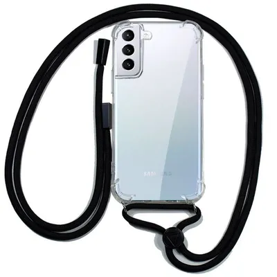 Coole transparente Hülle mit glatter Kordel für Samsung Galaxy S21 Plus