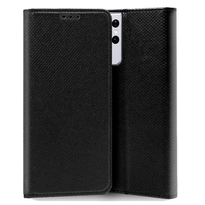 Coole schlichte schwarze Flip-Cover-Hülle für Samsung Galaxy S21 Ultra
