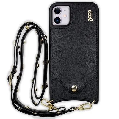 Coole schwarze Pop-Rock-Hülle zum Aufhängen für das iPhone 11