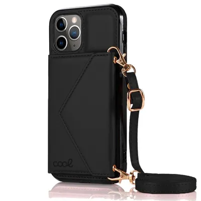 Coole schwarze Brieftaschen-Hängehülle für das iPhone 11 Pro