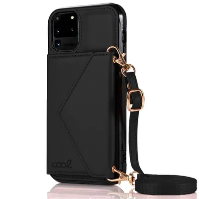 Coole schwarze Brieftaschen-Hülle zum Aufhängen für Samsung Galaxy S20 Ultra 5G
