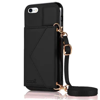 Coole schwarze Brieftaschen-Hängehülle für iPhone 7/8/SE 2020