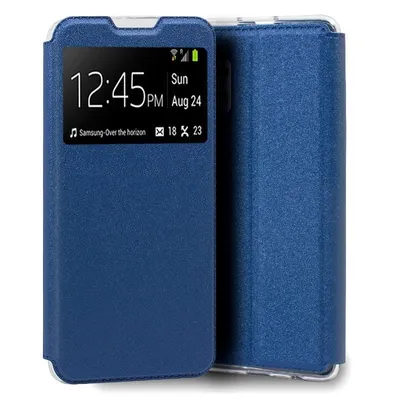 Coole, schlichte, blaue Flip-Cover-Hülle für Samsung Galaxy A32 4G