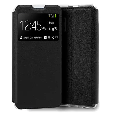 Coole schlichte schwarze Flip-Cover-Hülle für Samsung Galaxy A32 4G