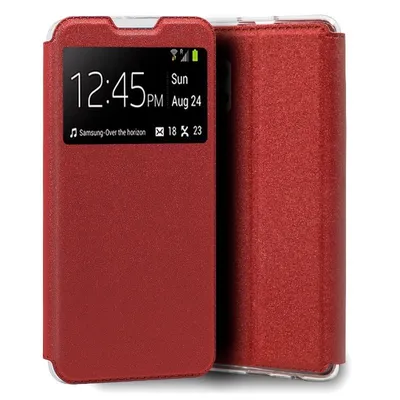 Coole, schlichte, rote Flip-Cover-Hülle für Samsung Galaxy A32 4G