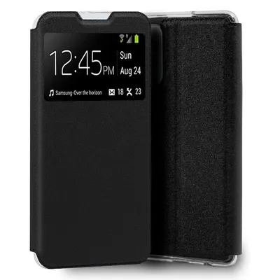Coole schlichte schwarze Flip-Cover-Hülle für Xiaomi Redmi Note 10/Note 10S