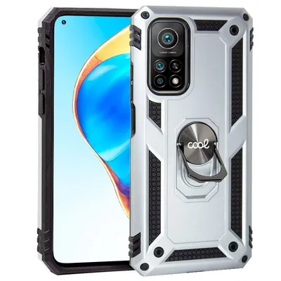 Cooles silbernes Ring-Hartschalenetui für Xiaomi Mi 10T/Mi 10T Pro