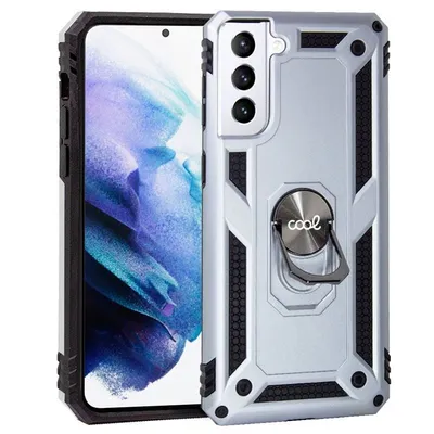 Cooles Hardcase mit silbernem Ring für Samsung Galaxy S21 Plus