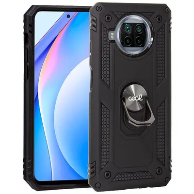 Cooles schwarzes Ring-Hartschalenetui für Xiaomi Mi 10T Lite