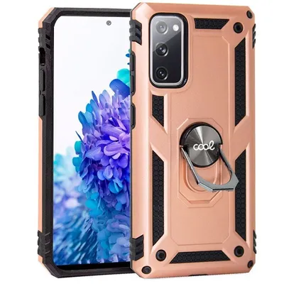 Cooles Roségold-Ring-Hartschalenetui für Samsung Galaxy S20 FE