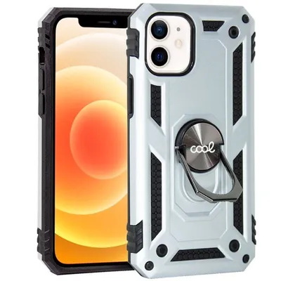 Cooles silbernes Hardcase mit Ring für das iPhone 12 Mini