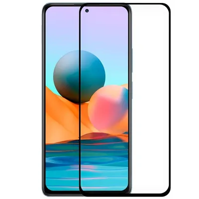 Cooler, vollständiger 3D-Displayschutz aus gehärtetem Glas in Schwarz für Xiaomi Redmi Note 10 Pro