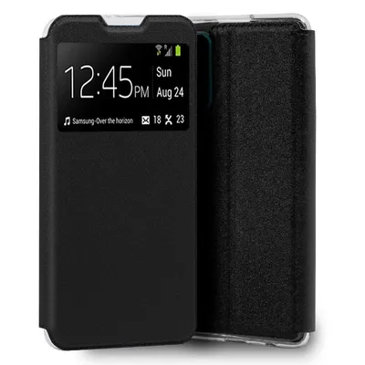 Coole schlichte schwarze Flip-Cover-Hülle für Oppo A94 5G