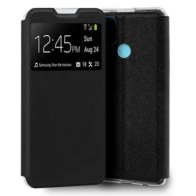 Coole schlichte schwarze Flip-Cover-Hülle für Realme C21