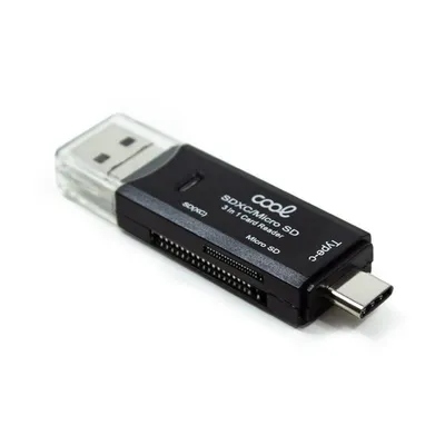 Cooler 3-in-1 USB-C/USB/Mini USB Multi-Reader für SD/Micro SD Karten