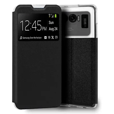 Coole schlichte schwarze Flip-Cover-Hülle für Xiaomi Mi 11 Ultra
