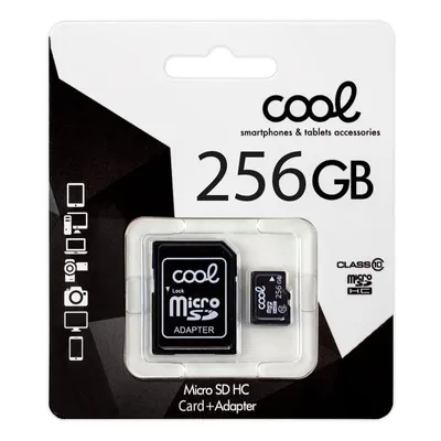 Coole Micro SD-Speicherkarte 256 GB Klasse 10 + Adapter