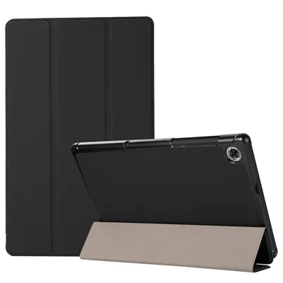 Coole schwarze glatte Kunstlederhülle für Lenovo Tab M10 HD 2. Generation (TB-X306) 10,1 Zoll