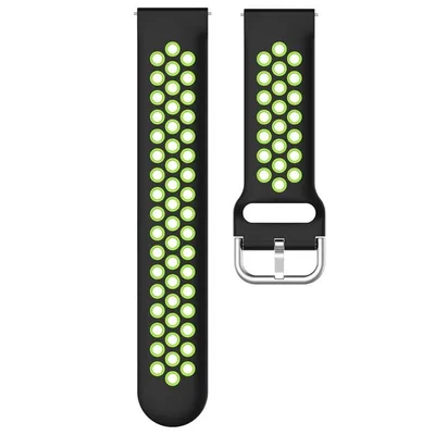 Cooles universelles Gummiarmband Schwarz-Grün 20 mm für Amazfit Bip/GTS/Bip Lite/Huawei/Samsung/Cool Oslo