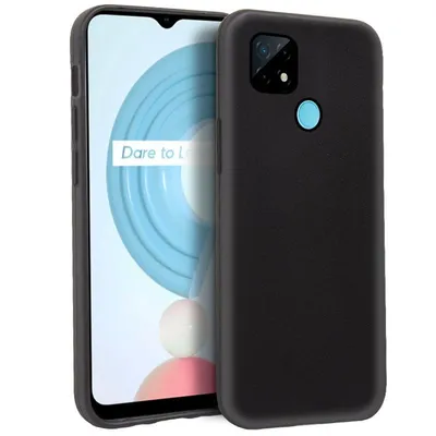 Coole schwarze Silikonhülle für Realme C21