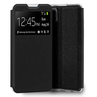 Coole schlichte schwarze Flip-Cover-Hülle für Samsung Galaxy A22 5G