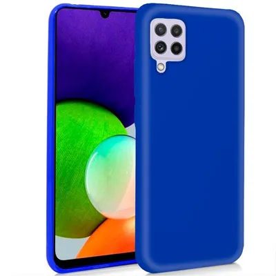 Coole blaue Silikonhülle für Samsung Galaxy A22 4G