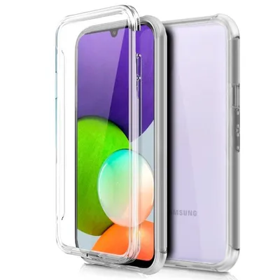 Coole 3D-Schutzhülle aus transparentem Silikon für die Vorder- und Rückseite für Samsung A225 Galaxy A22 4G